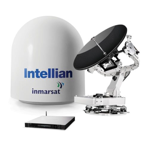 Základní vybavení pro satelitní komunikaci Inmarsat Fleet On. Zdroj: Intellian